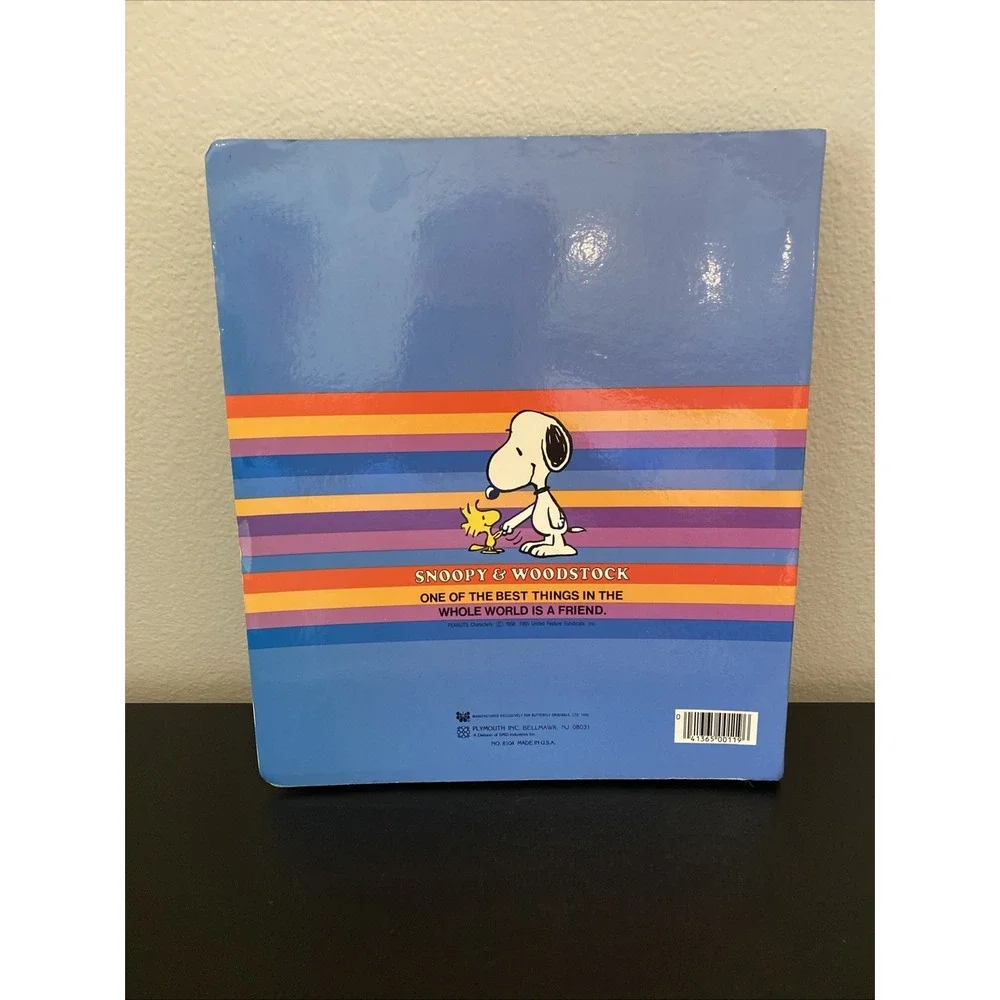 Vintage Snoopy 3‎ Ring Binder + 3 Internal Folders Peanuts Collection 1958 1965